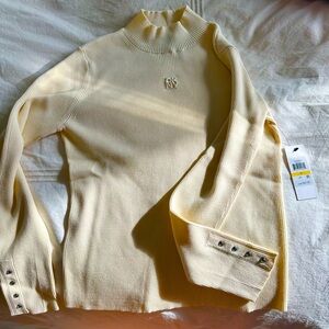 DKNY Jeans Women's Rib Long Sleeve Slim Fit Sweater Brand New Sz Medium